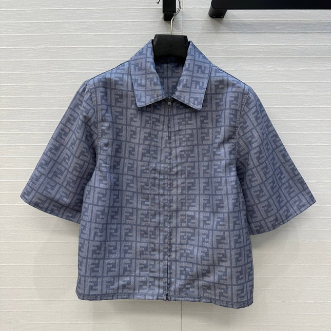 FENDI SHORT-SLEEVE SHIRT WITH FF LETTER PRINT 276173