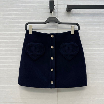 CHANEL 25S A-LINE KNIT MINI SKIRT 345
