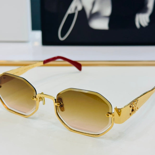 TRIOMPHE SEMI-RIMLESS SUNGLASS CL42118 IN METAL