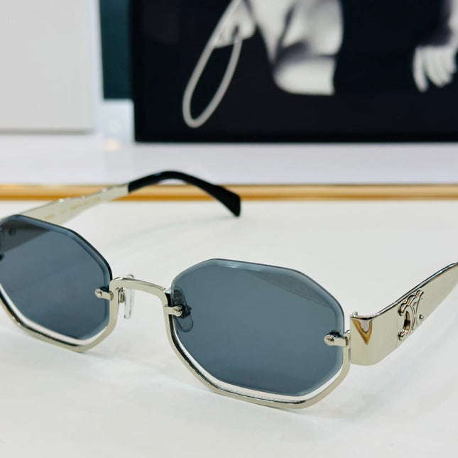 TRIOMPHE SEMI-RIMLESS SUNGLASS CL42118 IN METAL