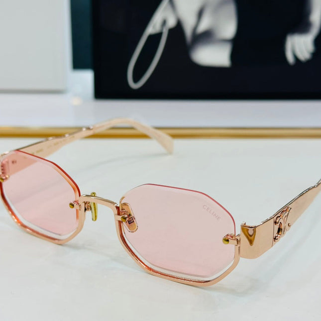 TRIOMPHE SEMI-RIMLESS SUNGLASS CL42118 IN METAL