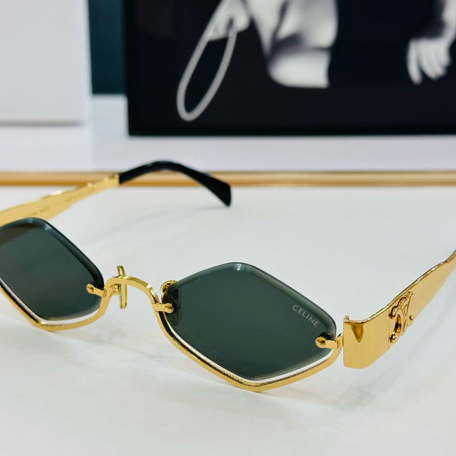 TRIOMPHE SEMI-RIMLESS SUNGLASS CL42117U IN METAL OCTAGON LENSES