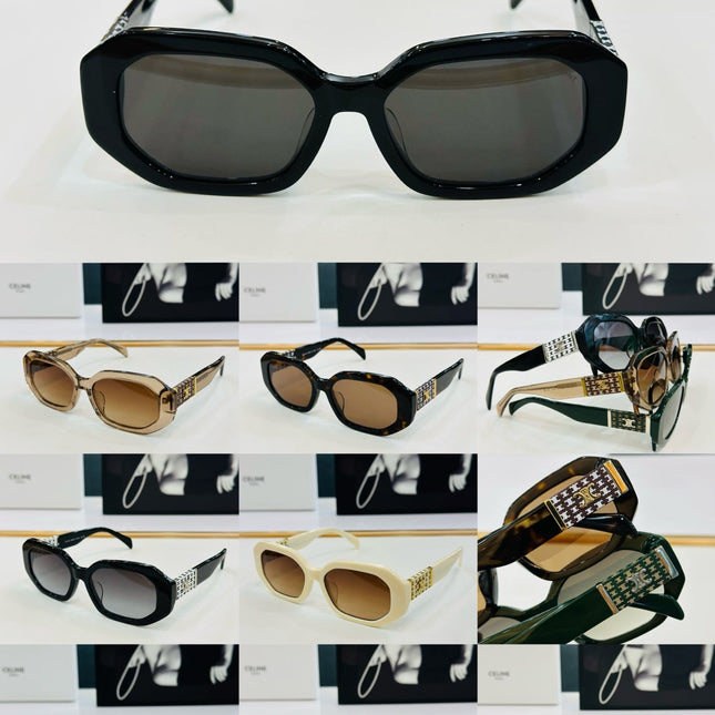 TRIOMPHE OVAL SUNGLASS CL40169 IN ACETATE