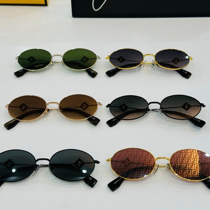 FIRST CRYSTAL OVAL FRAME SUNGLASSES E40151 IN METAL