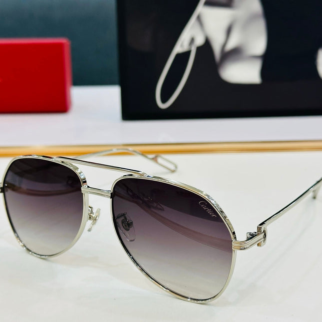 C DE AVIATOR FRAME SUNGLASSES CT0110S IN METAL