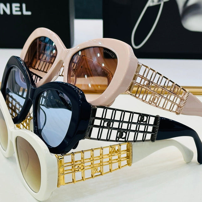 CAT EYE SUNGLASSES CH9170 IN ACETATE GOLD METAL