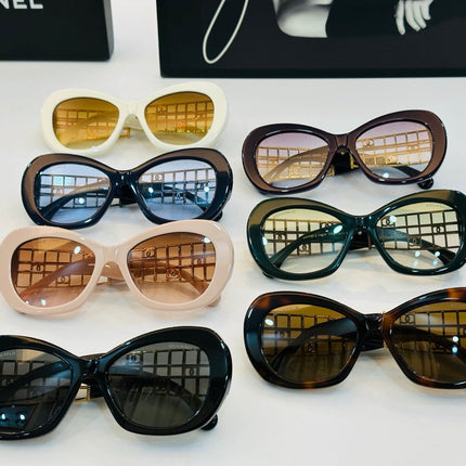 CAT EYE SUNGLASSES CH9170 IN ACETATE GOLD METAL