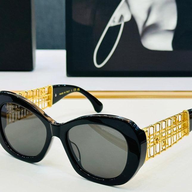 CAT EYE SUNGLASSES CH9170 IN ACETATE GOLD METAL