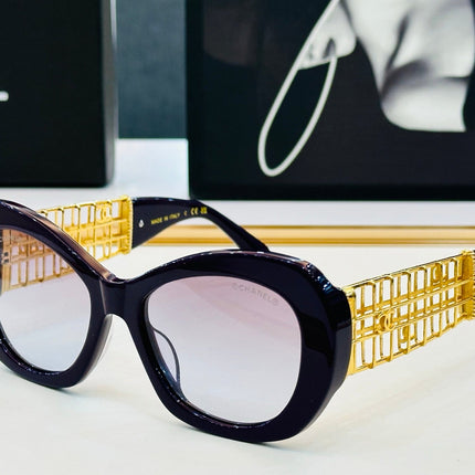 CAT EYE SUNGLASSES CH9170 IN ACETATE GOLD METAL