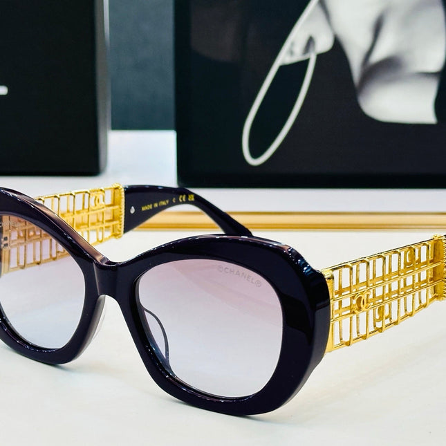 CAT EYE SUNGLASSES CH9170 IN ACETATE GOLD METAL