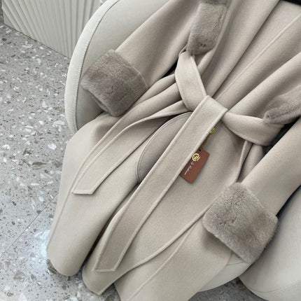 MAX MARA 25S HOODED LONG CASHMERE COAT 039