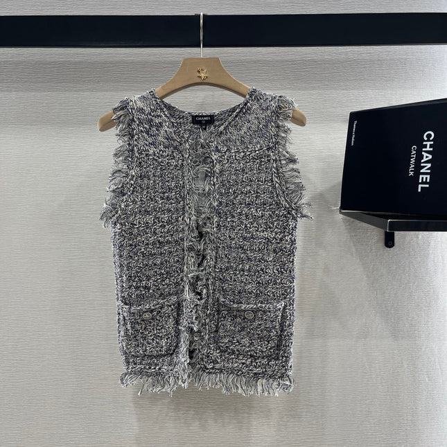 KNITTED ROUND-NECK BLAZER 25S IN COTTON YB 265662