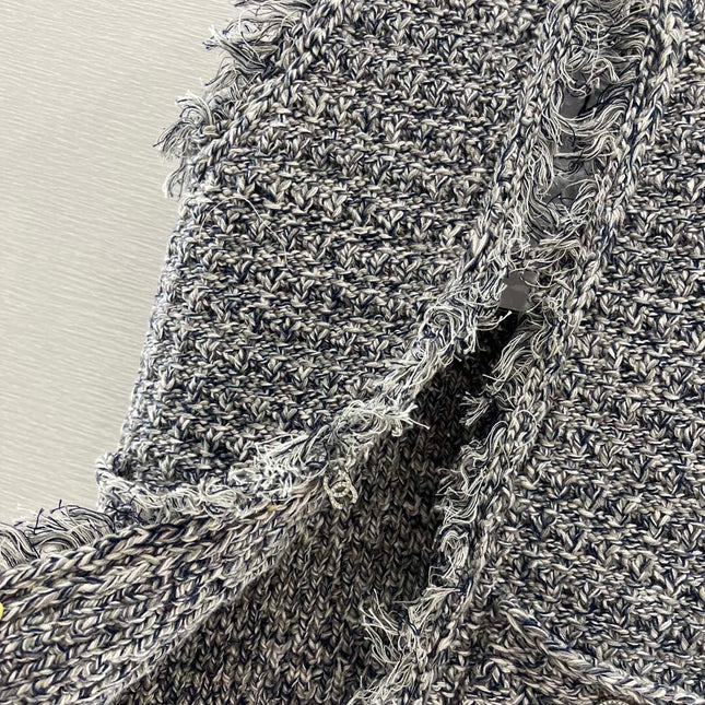 KNITTED ROUND-NECK BLAZER 25S IN COTTON YB 265662