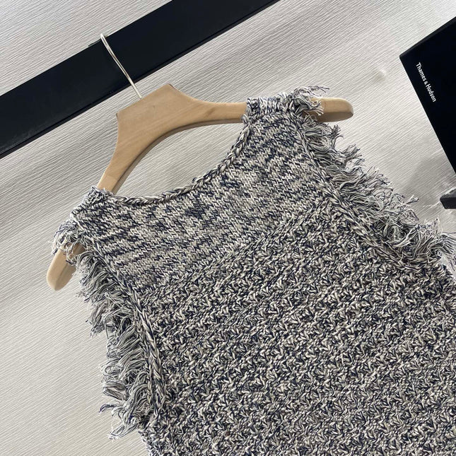 KNITTED ROUND-NECK BLAZER 25S IN COTTON YB 265662