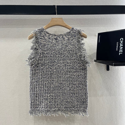 KNITTED ROUND-NECK BLAZER 25S IN COTTON YB 265662