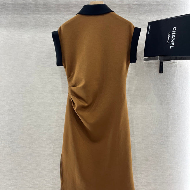 SHORT-SLEEVE COLLAR DRESS 25S IN COTTON 265670