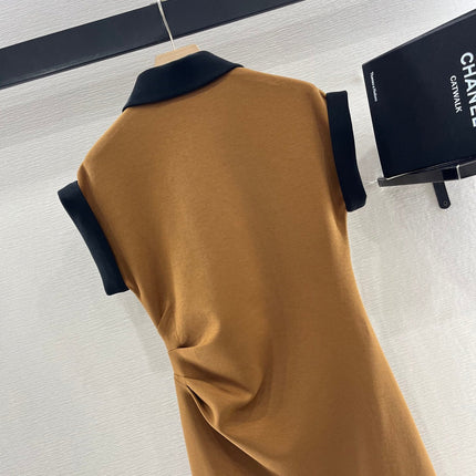 SHORT-SLEEVE COLLAR DRESS 25S IN COTTON 265670