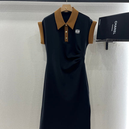 SHORT-SLEEVE COLLAR DRESS 25S IN COTTON 265670