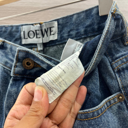LOEW 25S STRAIGHT LEG JEANS DENIM EMBROIDERED LOGO 263361