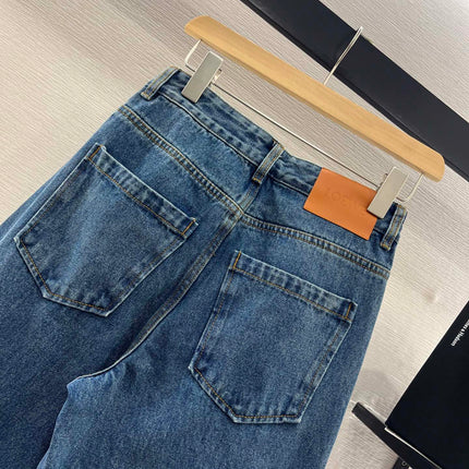 LOEW 25S STRAIGHT LEG JEANS DENIM EMBROIDERED LOGO 263361