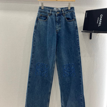 LOEW 25S STRAIGHT LEG JEANS DENIM EMBROIDERED LOGO 263361