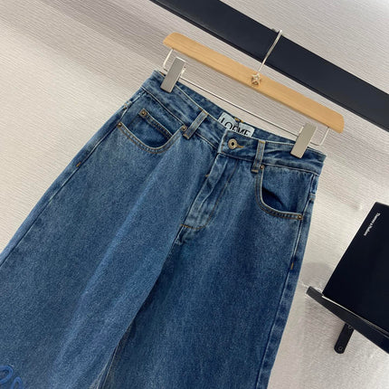 LOEW 25S STRAIGHT LEG JEANS DENIM EMBROIDERED LOGO 263361