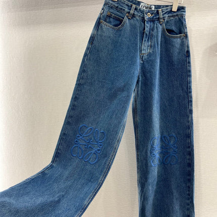 LOEW 25S STRAIGHT LEG JEANS DENIM EMBROIDERED LOGO 263361