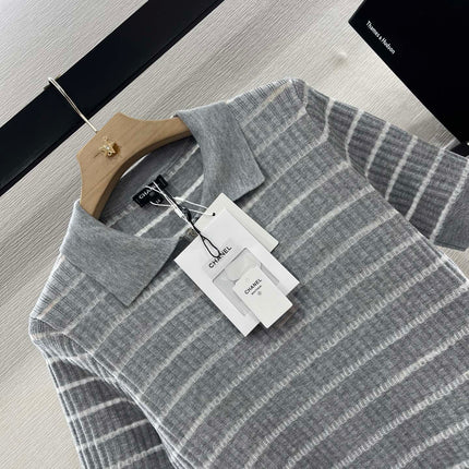 CHANEL SHORT SLEEVE KNIT TOP
