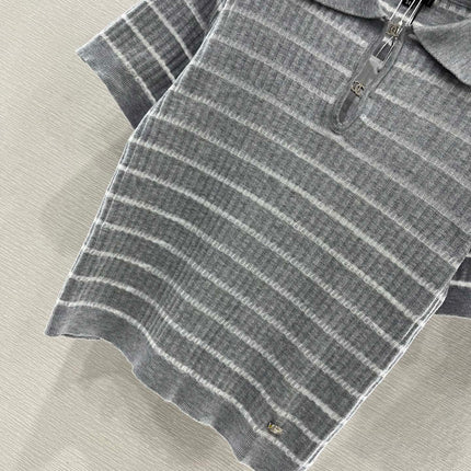 CHANEL SHORT SLEEVE KNIT TOP
