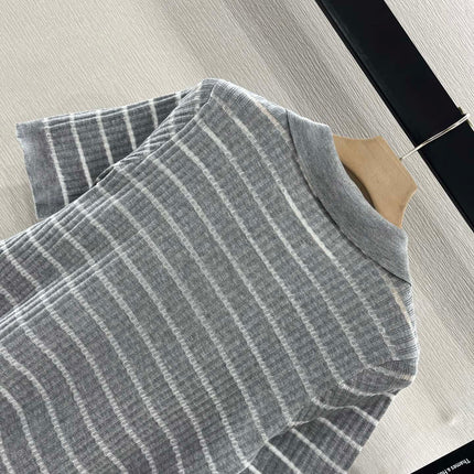 CHANEL SHORT SLEEVE KNIT TOP