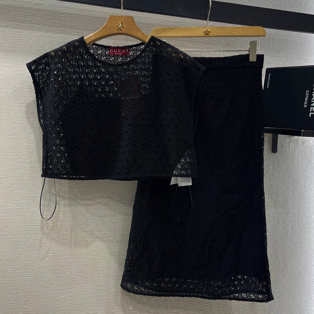 GUCCI 25S JACQUARD EMBROIDERED SILK SET THICK FABRIC 264984