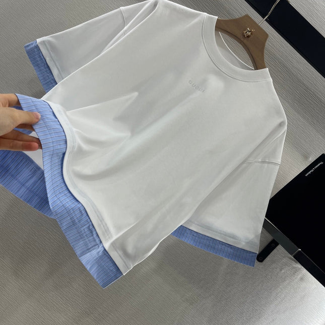 GUCCI SHORT-SLEEVE T-SHIRT WITH TRIM DETAIL 274640