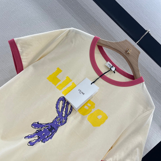 CELINE CARTOON BUNNY PRINT T-SHIRT 274681