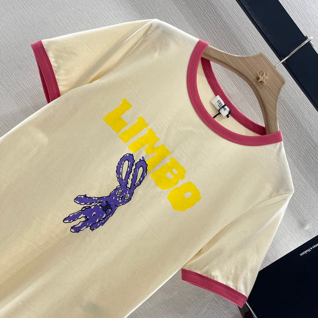 CELINE CARTOON BUNNY PRINT T-SHIRT 274681