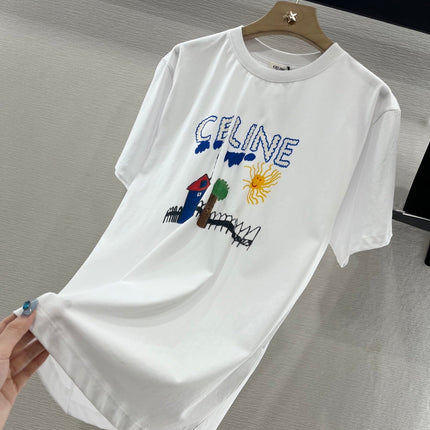 CELINE ROUND-NECK PRINTED T-SHIRT 274674