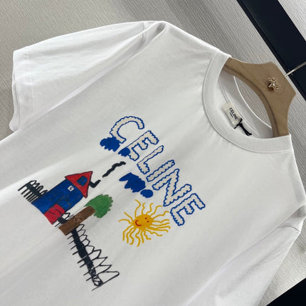 CELINE ROUND-NECK PRINTED T-SHIRT 274674