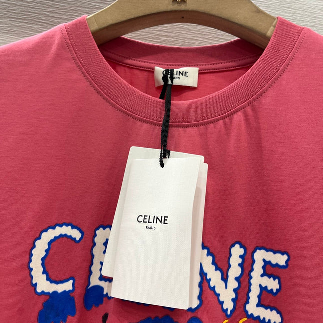 CELINE ROUND-NECK PRINTED T-SHIRT 274670