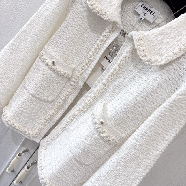 CC 25P Cardigan White Tweed 226821