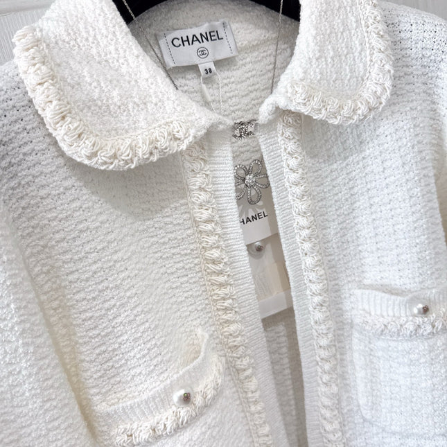 CC 25P Cardigan White Tweed 226821