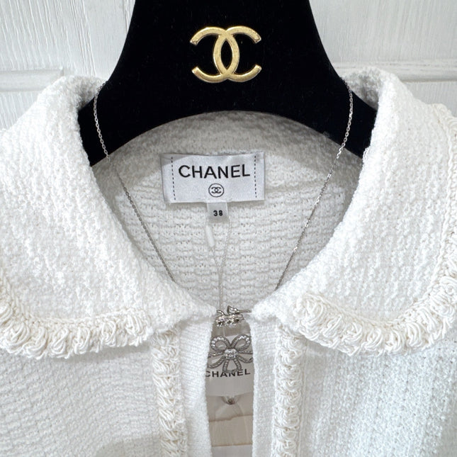 CC 25P Cardigan White Tweed 226821