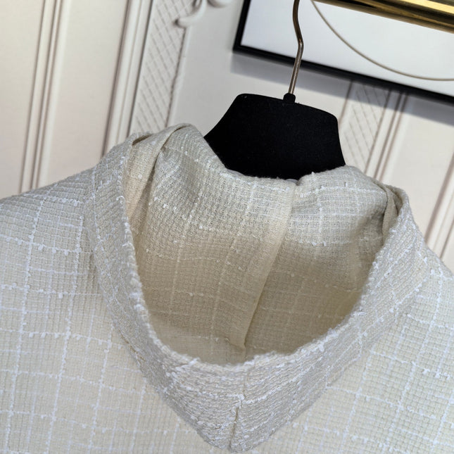 CHANEL 25S SLEEVELESS HOODED DRESS 418