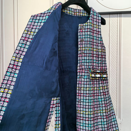 CHANEL 25S SLEEVELESS BLAZER DRESS 419