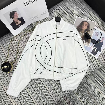 ALO JACKET & STRAIGHT-LEG PANTS SET STYLE 93