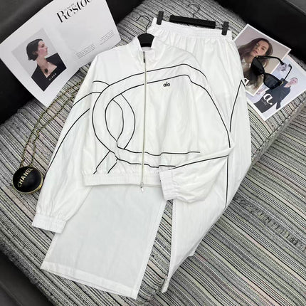 ALO JACKET & STRAIGHT-LEG PANTS SET STYLE 93