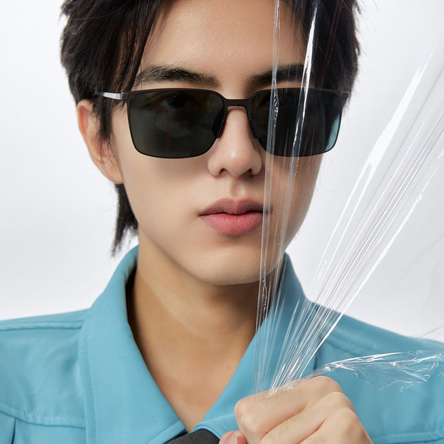 RECTANGULAR FRAME SUNGLASSES G01810 IN METAL