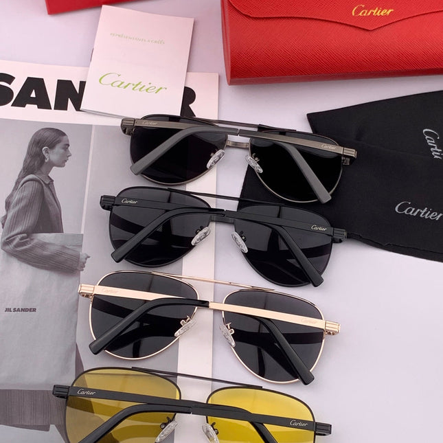 SIGNATURE C DE AVIATOR FRAME SUNGLASSES CK0614 IN METAL