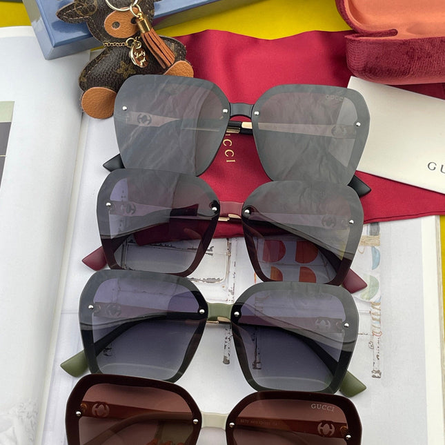 BORDERED SQUARE FRAME SUNGLASSES G0607 IN ACETATE