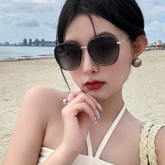 SQUARE FRAME SUNGLASSES G8384 IN METAL AND ACETATE