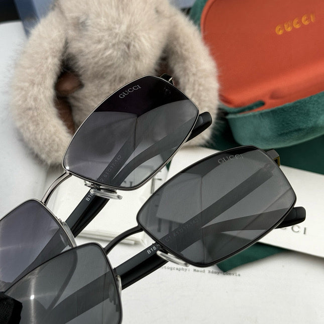 RECTANGULAR FRAME SUNGLASSES G51806 IN METAL