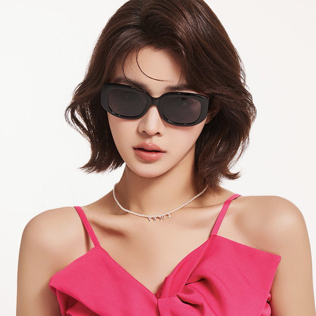 RECTANGULAR FRAME SUNGLASSES G0320 IN ACETATE